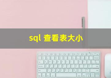 sql 查看表大小